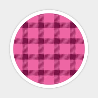 Valentine's retro tartan simple check burgundy pink Magnet